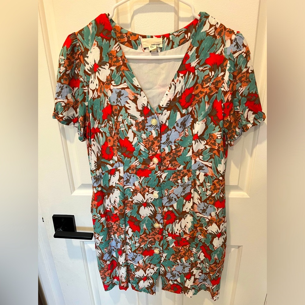 Floral V-Neck Women's Dress - The Korner